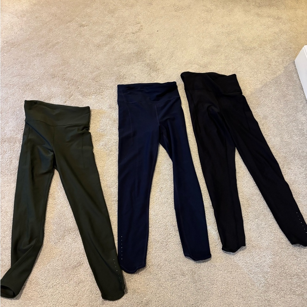 Lot of 3 Athleta Pace Setter 7/8 Leggings
